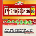 taiwan lottery 6/38 result